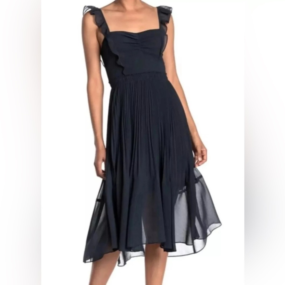 Susan Monaco Navy Chiffon Dress